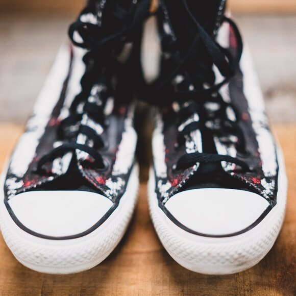 👟 Converse Chuck Taylor All Star “Destroyed Flag USA” Hi Top Sneakers 8/10 - Picture 4 of 6